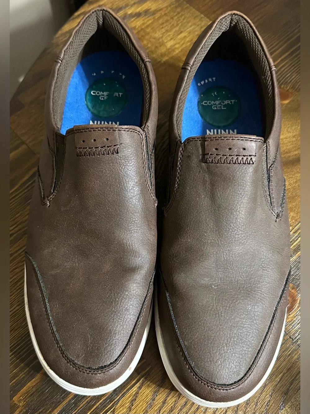 Nunn Bush Brown  Slip-On Sneakers with White Sole